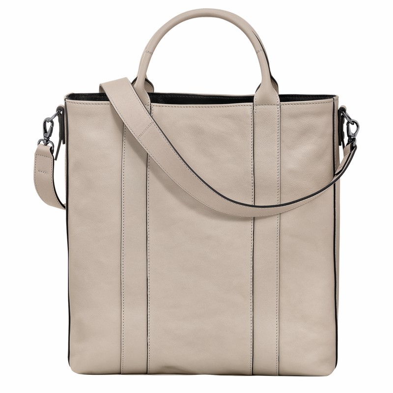 Longchamp 3D L Tote bag - Leather Grey | OUSV79604