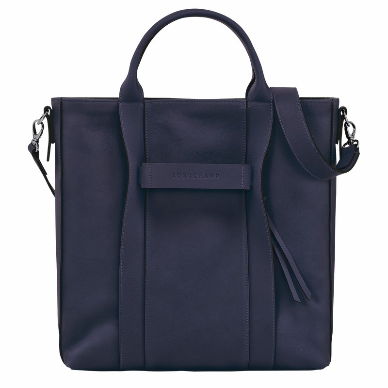 Longchamp 3D L Tote bag - Leather Navy | PZVM81549