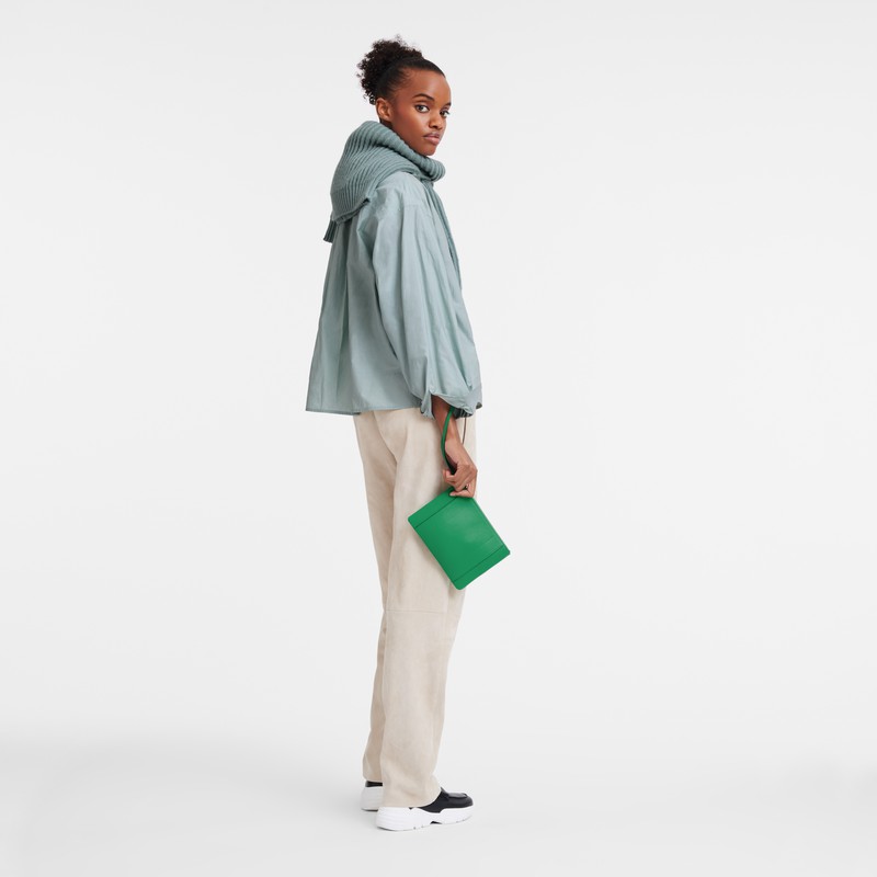 Longchamp 3D Pouch - Leather Green | EDVS46285