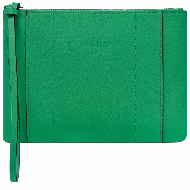 Longchamp 3D Pouch - Leather Green | EDVS46285