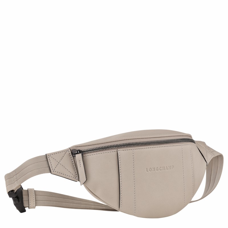 Longchamp 3D S Belt bag - Leather Grey | IHJC64895