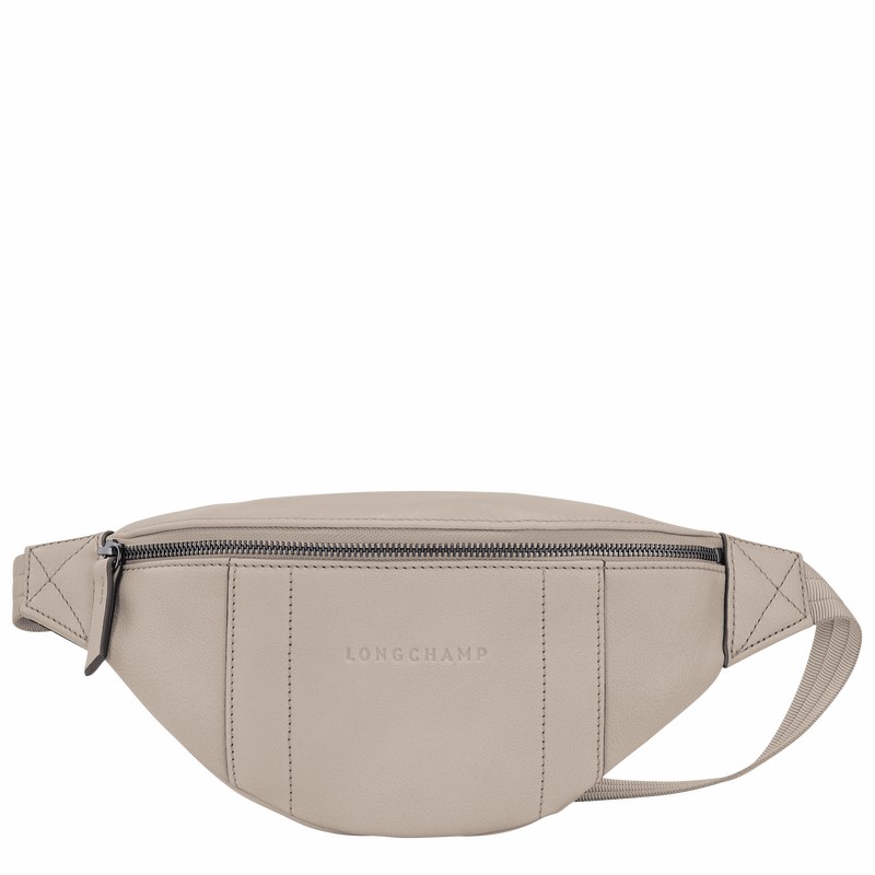 Longchamp 3D S Belt bag - Leather Grey | IHJC64895