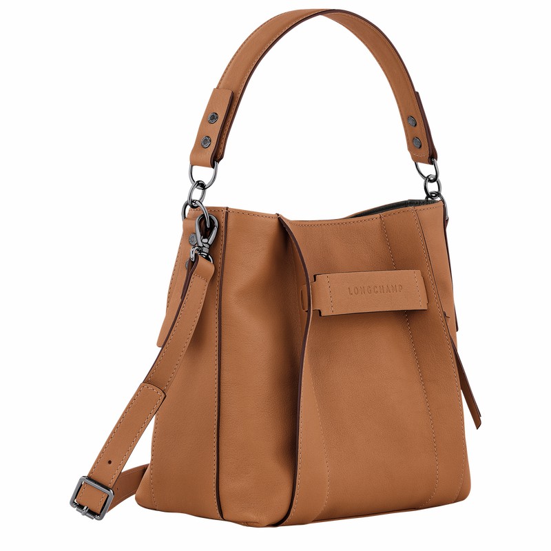 Longchamp 3D S Crossbody bag - Leather Beige | UKME63951