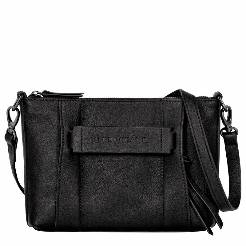 Longchamp 3D S Crossbody bag - Leather Black | JZOX21436