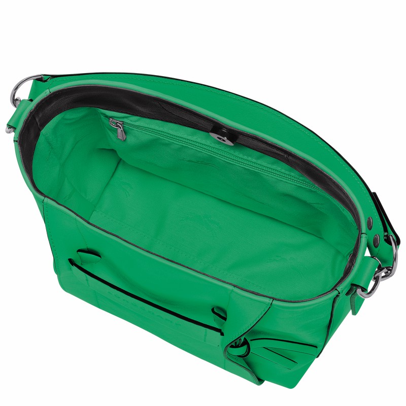 Longchamp 3D S Crossbody bag - Leather Green | YVQS26983