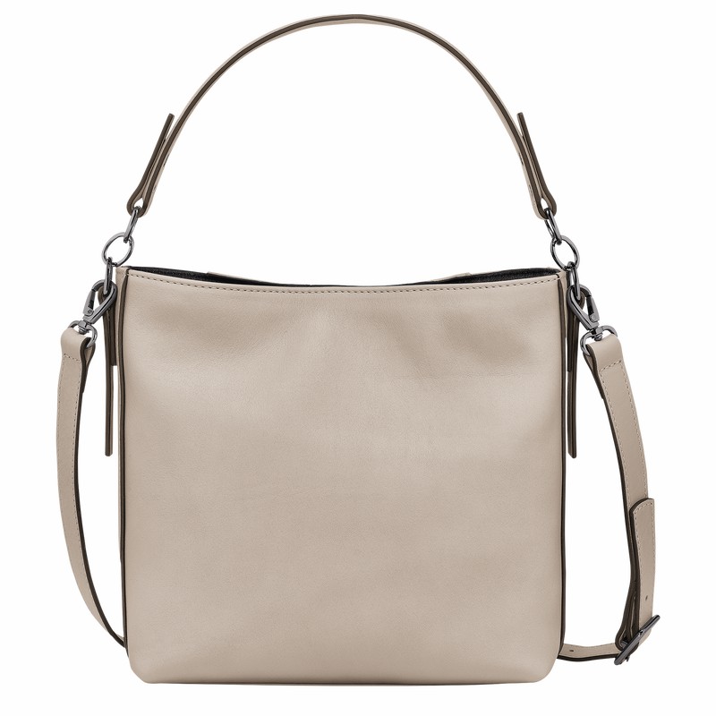 Longchamp 3D S Crossbody bag - Leather Grey | QUYK31429