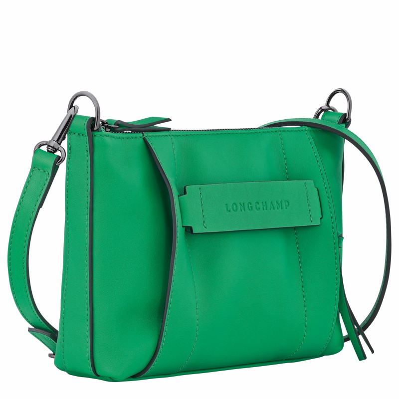 Longchamp 3D S Crossbody bag - Leather Green | LFVE73184