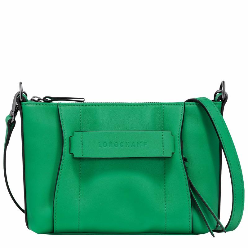 Longchamp 3D S Crossbody bag - Leather Green | LFVE73184