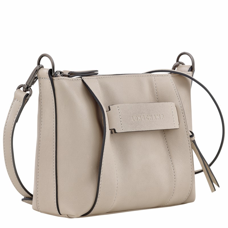 Longchamp 3D S Crossbody bag - Leather Grey | UBWY17586