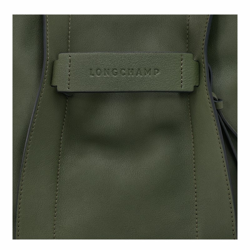 Longchamp 3D S Crossbody bag - Leather Khaki | SQCD73821