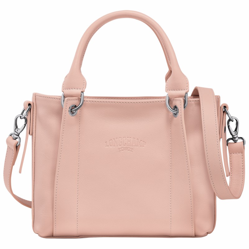 Longchamp 3D S Handbag - Leather Beige | ZVQR57608