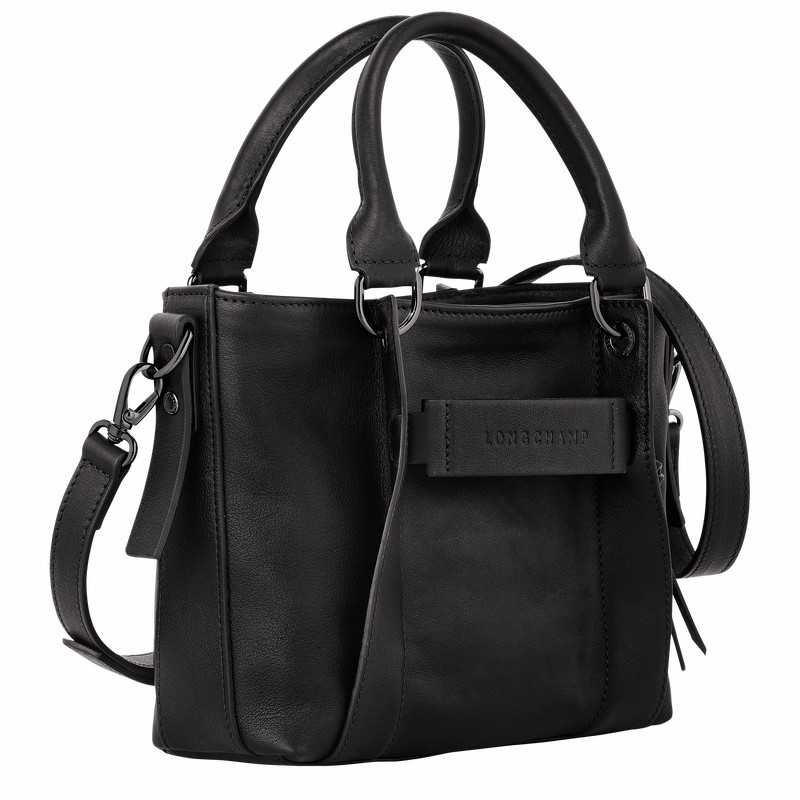 Longchamp 3D S Handbag - Leather Black | PKDS79150