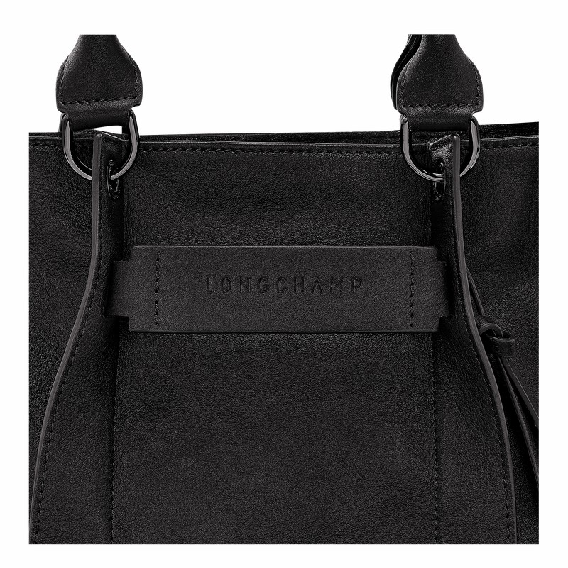 Longchamp 3D S Handbag - Leather Black | PKDS79150