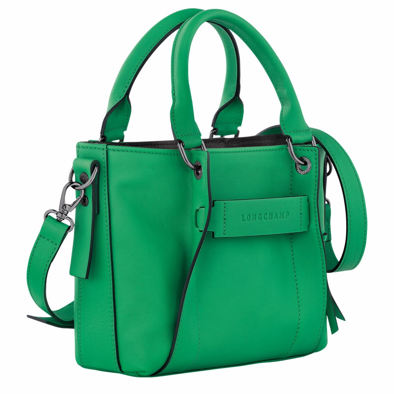 Longchamp 3D S Handbag - Leather Green | UQWE58416