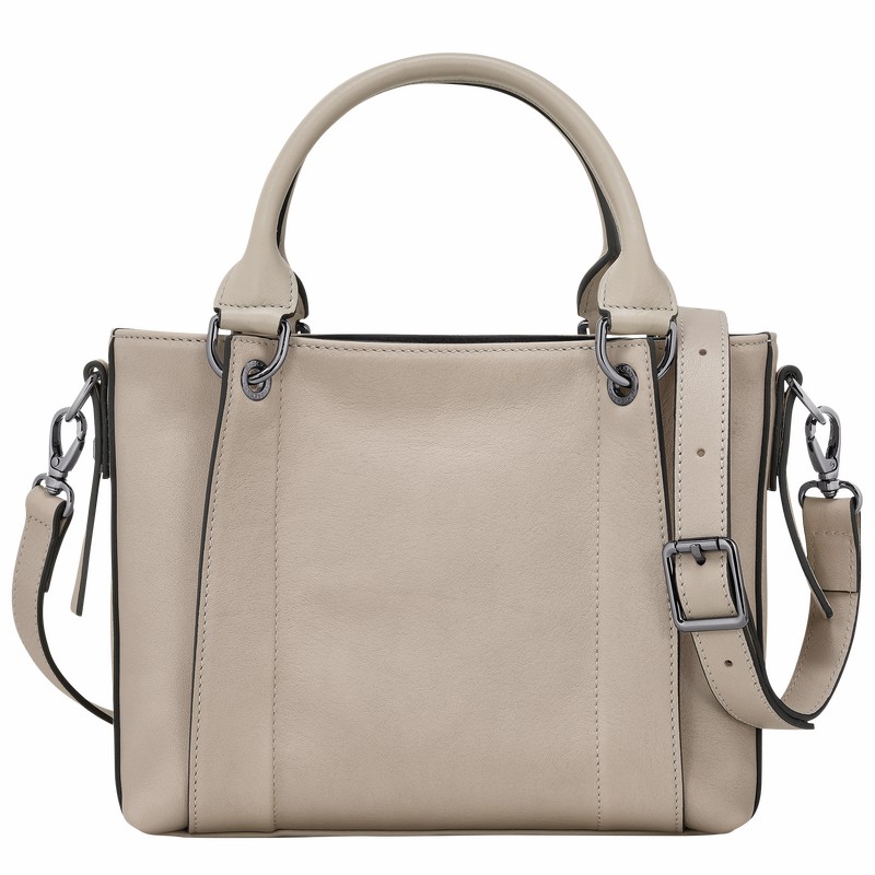 Longchamp 3D S Handbag - Leather Grey | FSEM46705