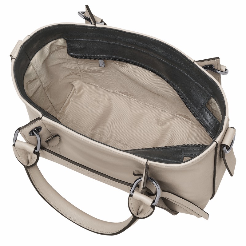 Longchamp 3D S Handbag - Leather Grey | FSEM46705