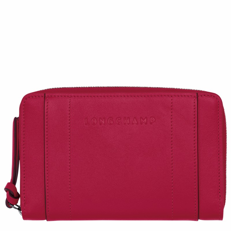 Longchamp 3D Wallet - Leather Fuchsia | AWIM69142