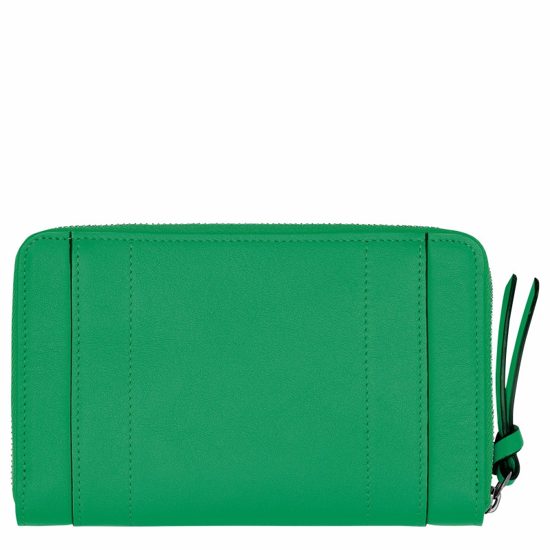 Longchamp 3D Wallet - Leather Green | WKAG70149