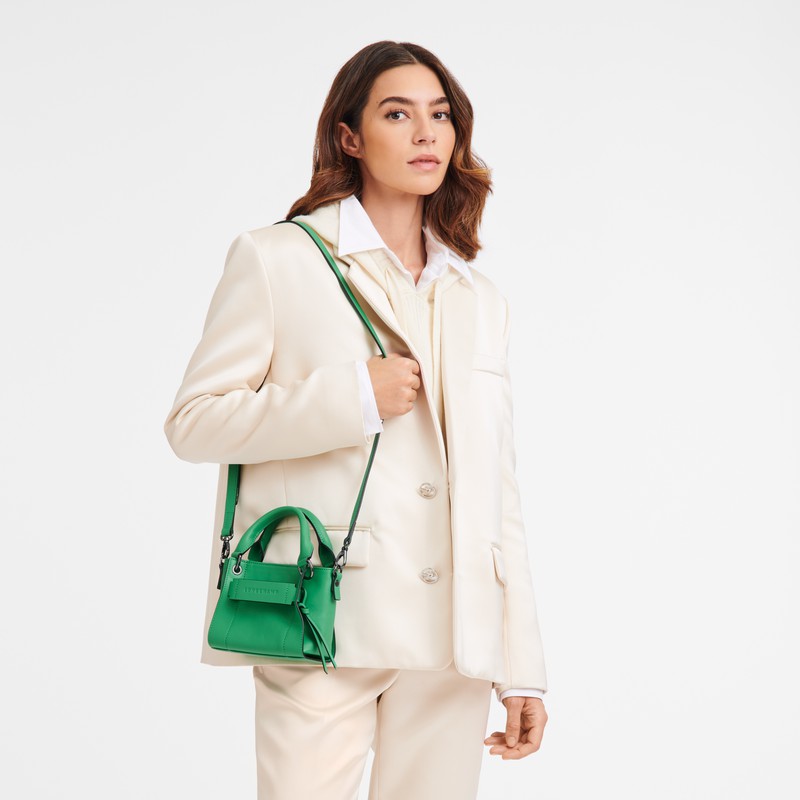 Longchamp 3D XS Handbag - Leather Green | LQSC20918