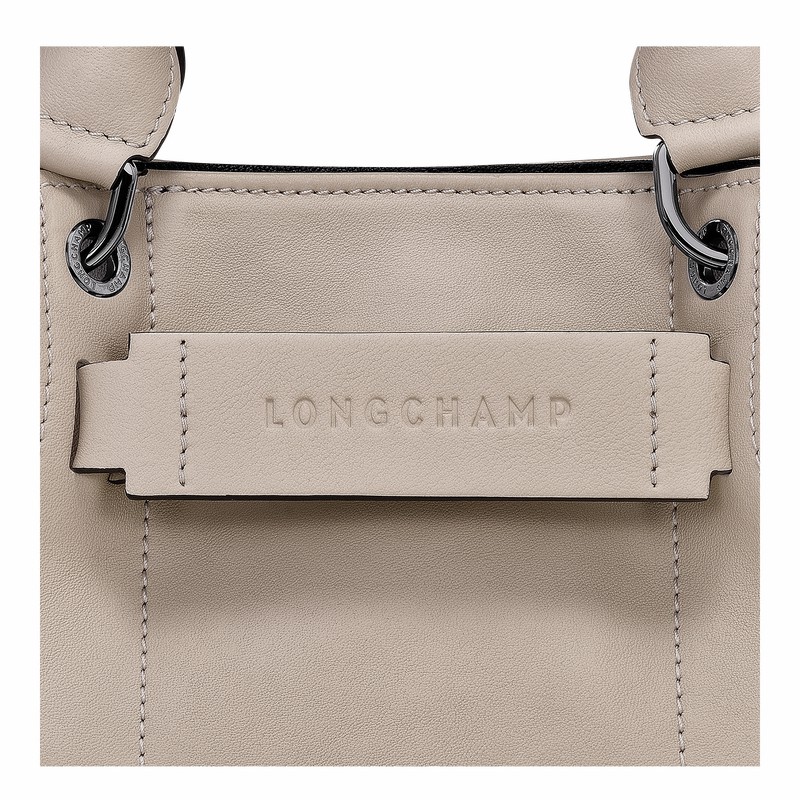 Longchamp 3D XS Handbag - Leather Grey | LJCR63918