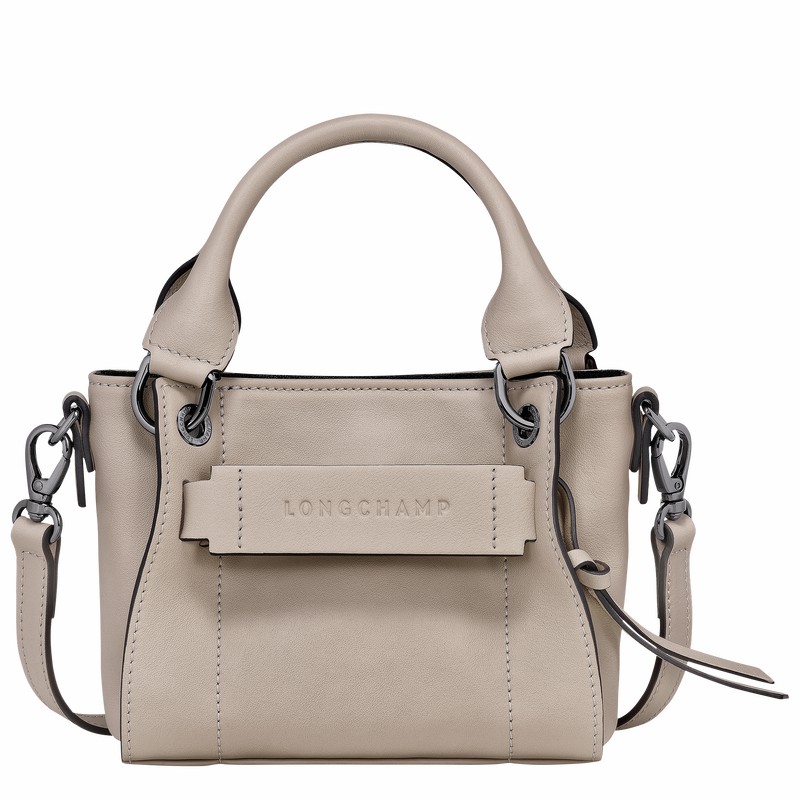 Longchamp 3D XS Handbag - Leather Grey | LJCR63918