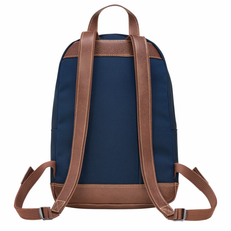 Longchamp Boxford Backpack - Recycled canvas Blue | JSIT64573