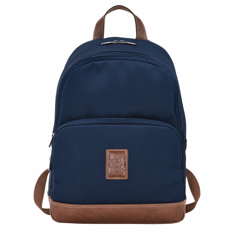 Longchamp Boxford Backpack - Recycled canvas Blue | JSIT64573