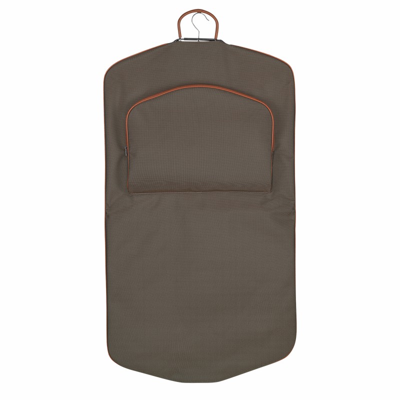 Longchamp Boxford Garment cover - Recycled canvas Brown | OULW25894