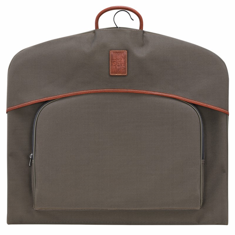 Longchamp Boxford Garment cover - Recycled canvas Brown | OULW25894