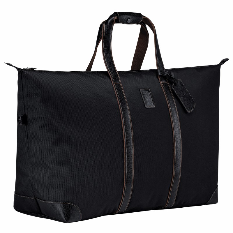 Longchamp Boxford L Travel bag - Recycled canvas Black | NVQM27154