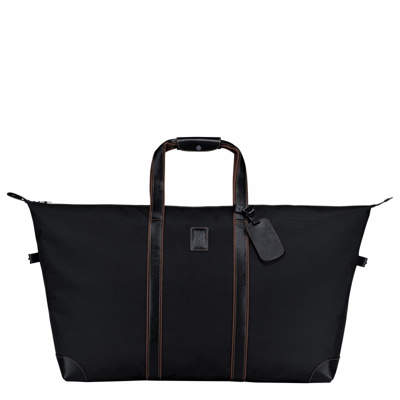 Longchamp Boxford L Travel bag - Recycled canvas Black | NVQM27154