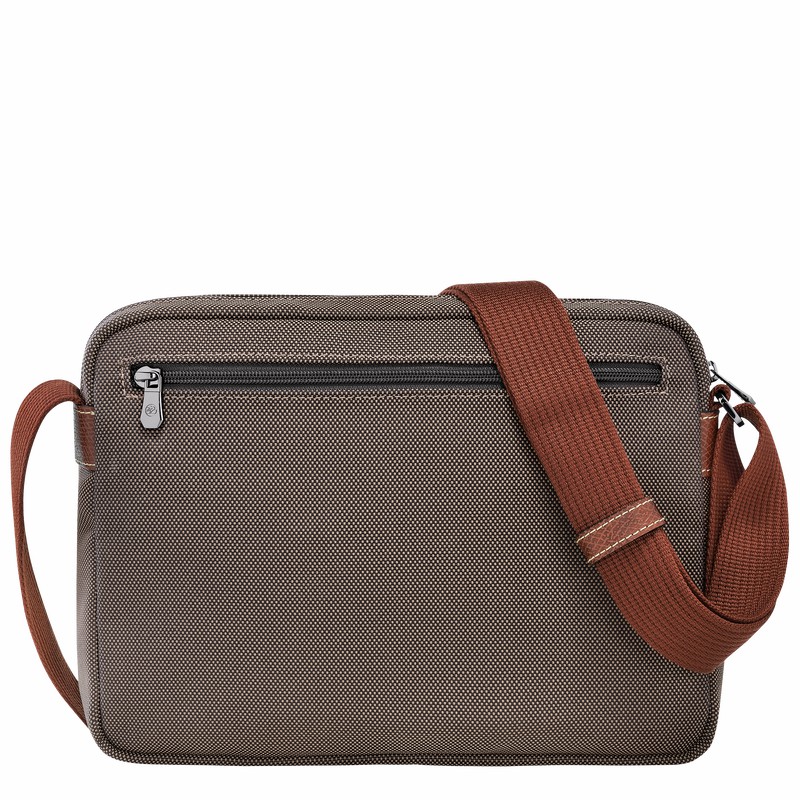 Longchamp Boxford M Camera bag - Recycled canvas Brown | HQSD58932