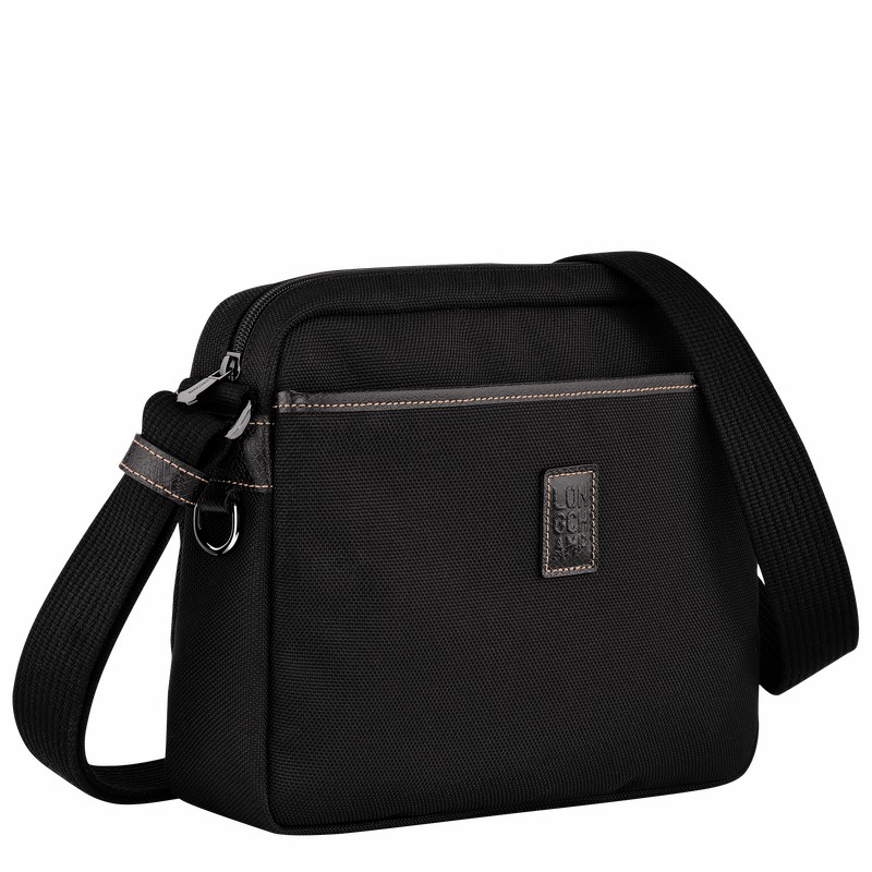 Longchamp Boxford M Camera bag - Recycled canvas Black | BLOG13854