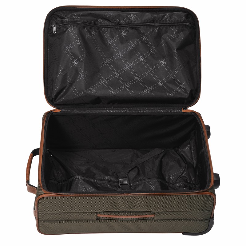 Longchamp Boxford M Suitcase - Recycled canvas Brown | ETYZ75618