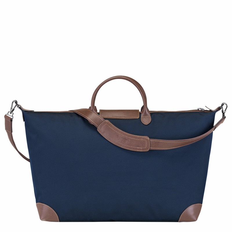 Longchamp Boxford M Travel bag - Recycled canvas Blue | ZACB32879