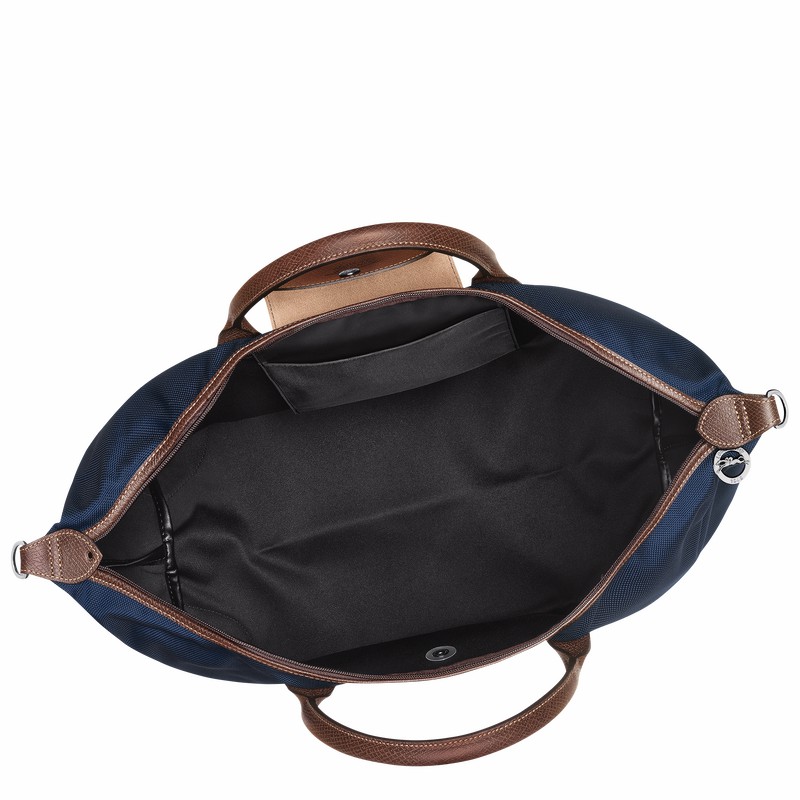 Longchamp Boxford M Travel bag - Recycled canvas Blue | ZACB32879