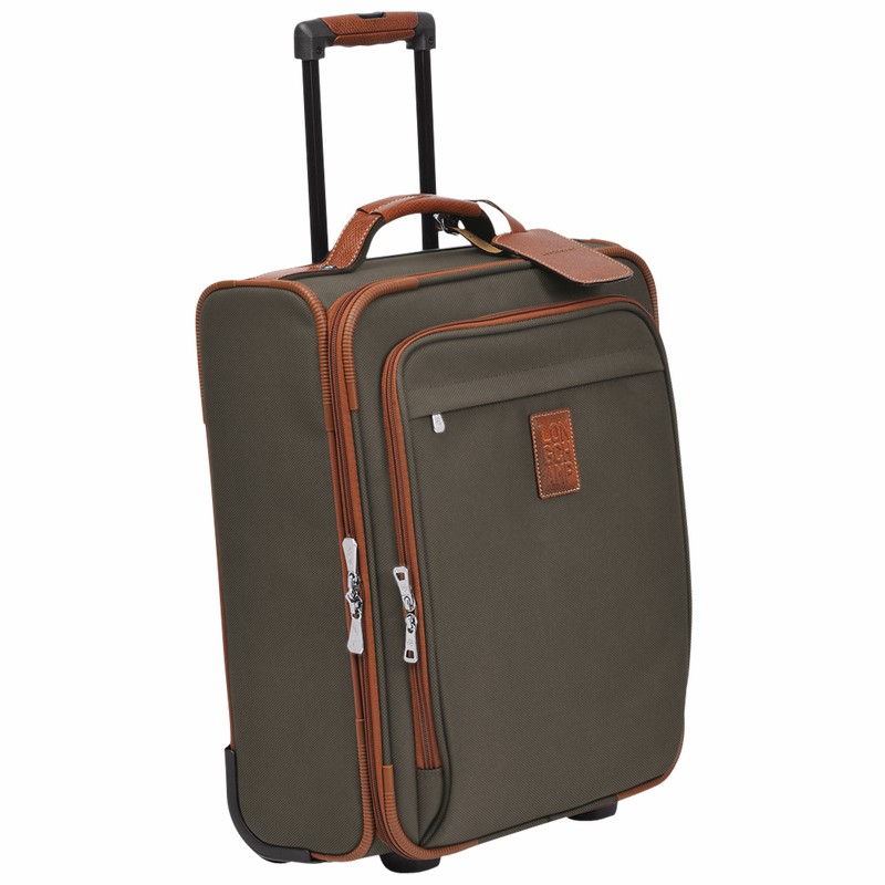 Longchamp Boxford S Suitcase - Recycled canvas Brown | RQAJ34728