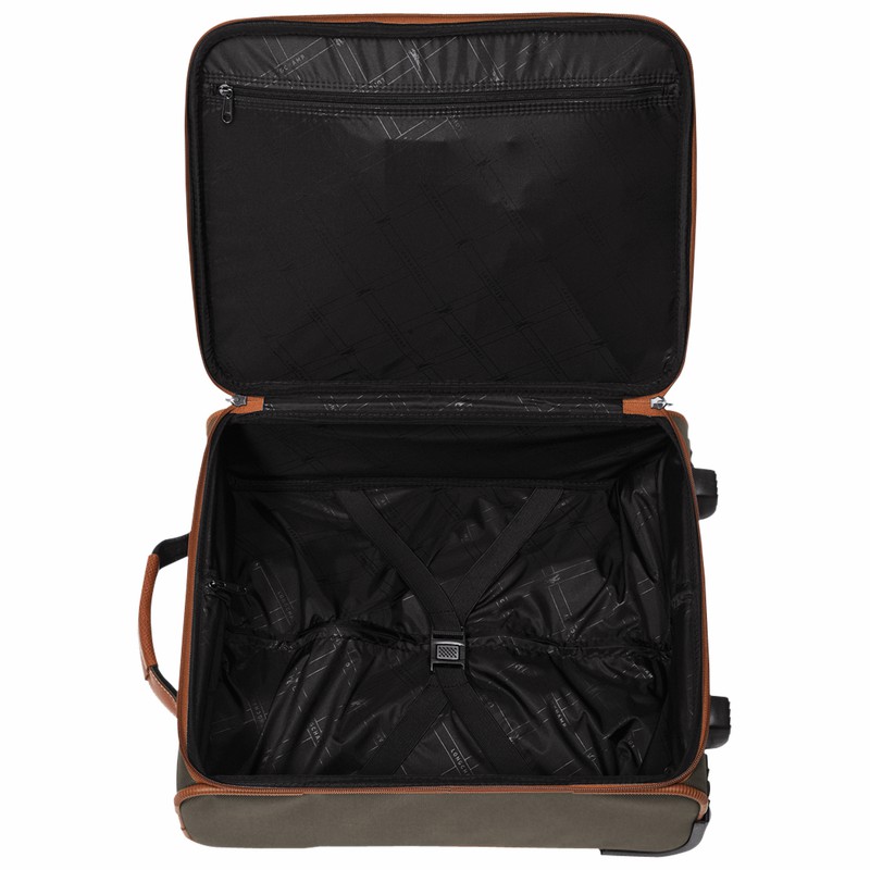 Longchamp Boxford S Suitcase - Recycled canvas Brown | GUXJ18579