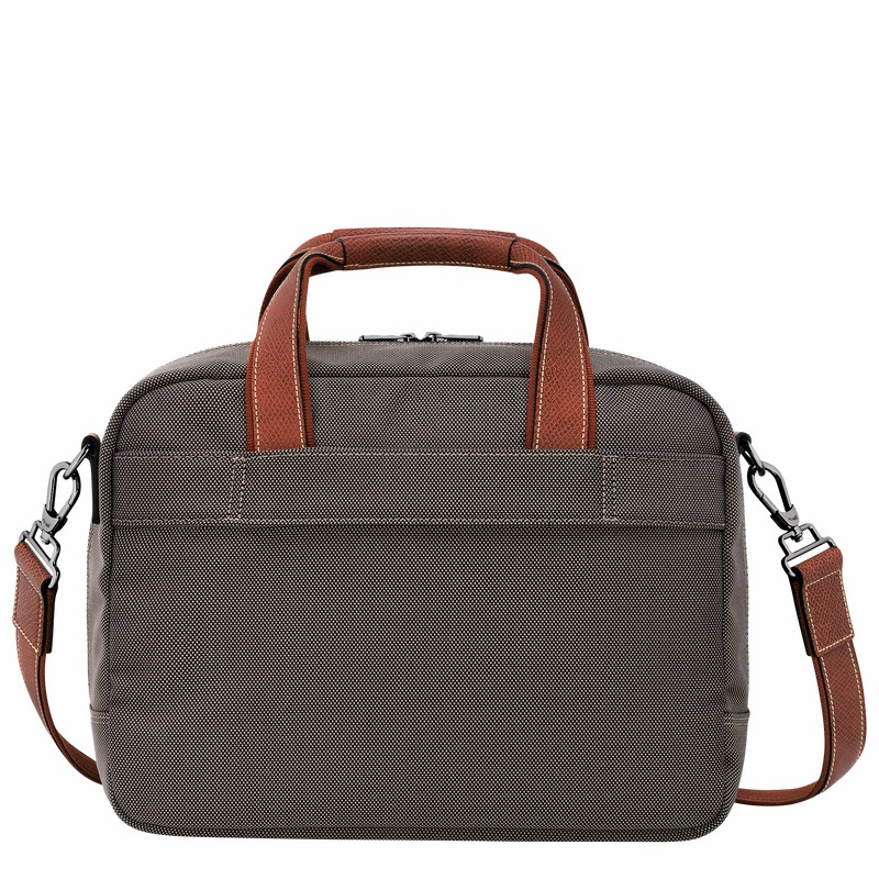 Longchamp Boxford S Travel bag - Recycled canvas Brown | NQMI40576