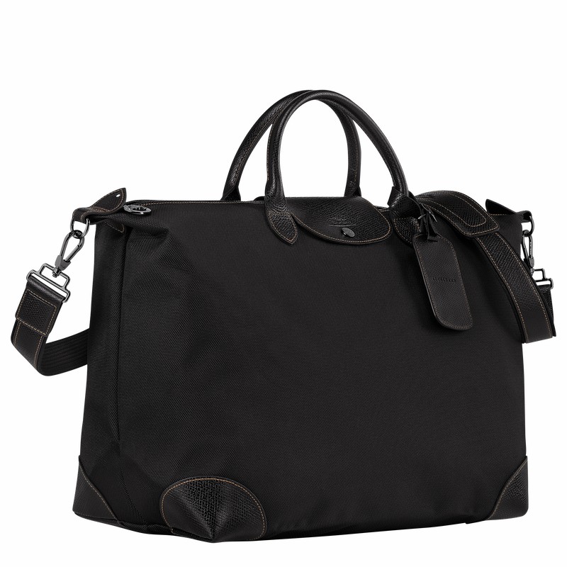 Longchamp Boxford S Travel bag - Recycled canvas Black | ERTW59127