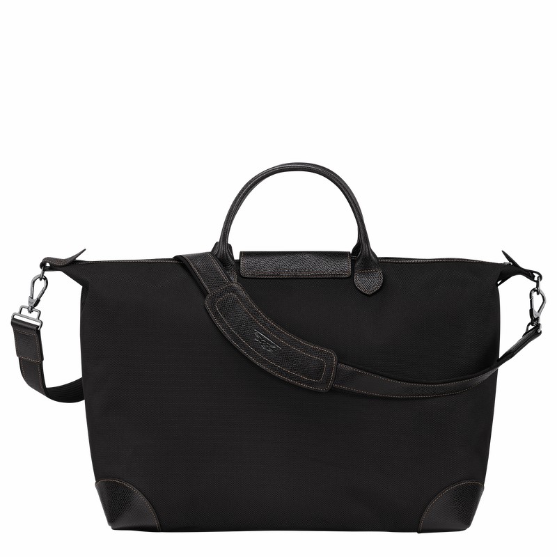 Longchamp Boxford S Travel bag - Recycled canvas Black | ERTW59127