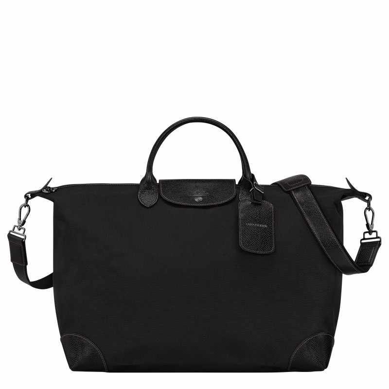 Longchamp Boxford S Travel bag - Recycled canvas Black | ERTW59127