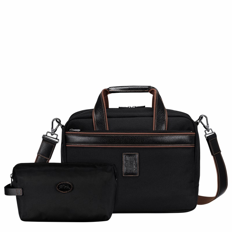 Longchamp Boxford S Travel bag - Recycled canvas Black | IHKS91702