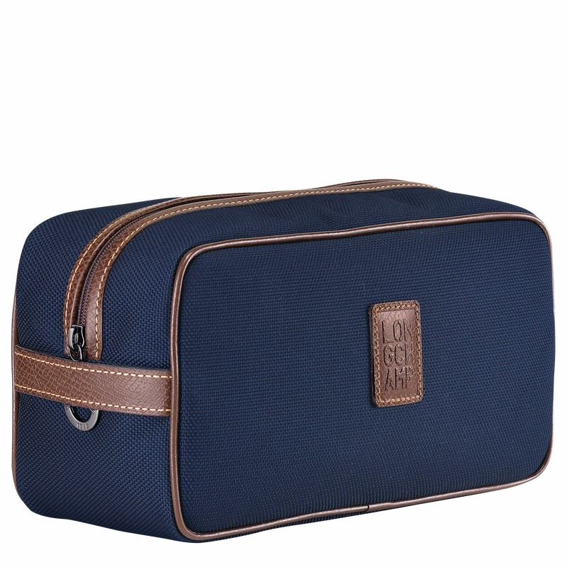 Longchamp Boxford Toiletry case - Recycled canvas Blue | EYDM87426