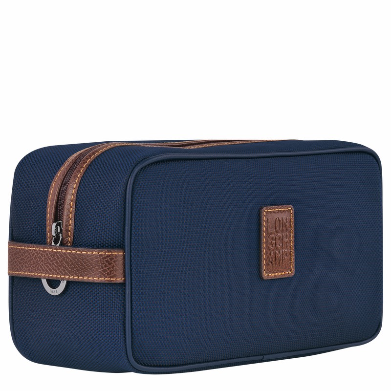 Longchamp Boxford Toiletry case - Recycled canvas Blue | EYDM87426