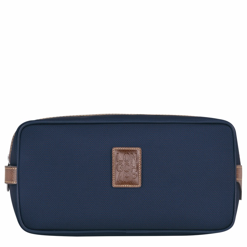 Longchamp Boxford Toiletry case - Recycled canvas Blue | EYDM87426