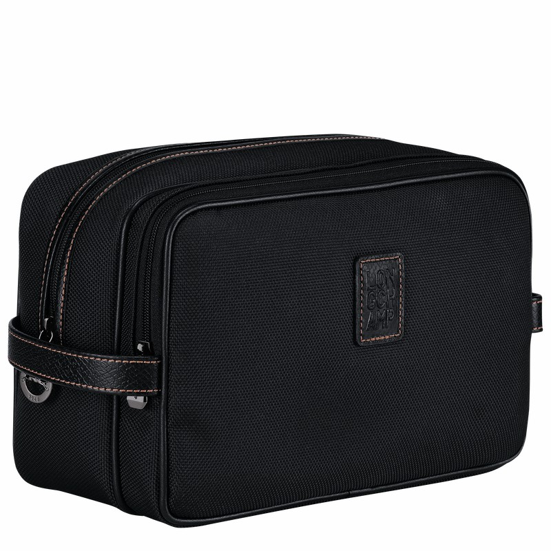 Longchamp Boxford Toiletry case - Recycled canvas Black | VTNM10893