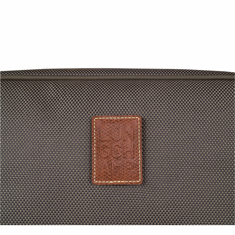 Longchamp Boxford Toiletry case - Recycled canvas Brown | LIAV52180