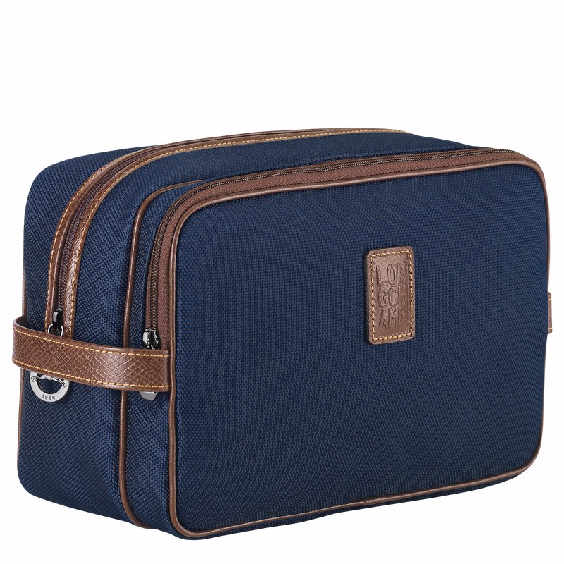 Longchamp Boxford Toiletry case - Recycled canvas Blue | EFSW16975