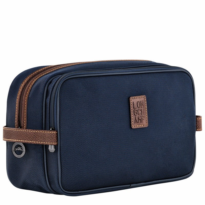 Longchamp Boxford Toiletry case - Recycled canvas Blue | EFSW16975